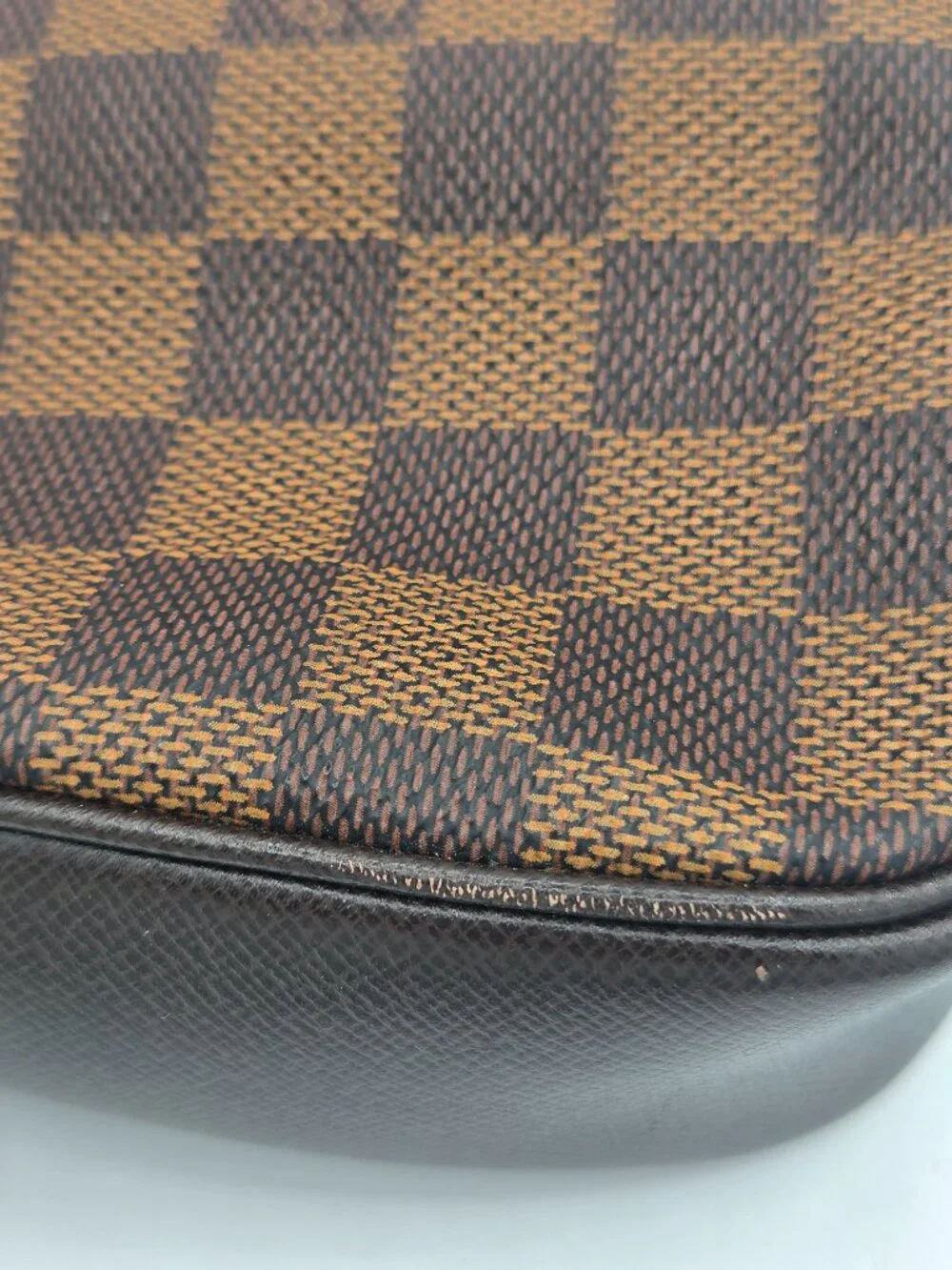 Louis Vuitton Damier Ebene Trousse Make Up Bag Pochette | Vintage | 1998